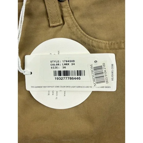 NWT AG Adriano Goldschmied Everett Men’s Slim Straight Pants Cotton 36x34 - Picture 7 of 13